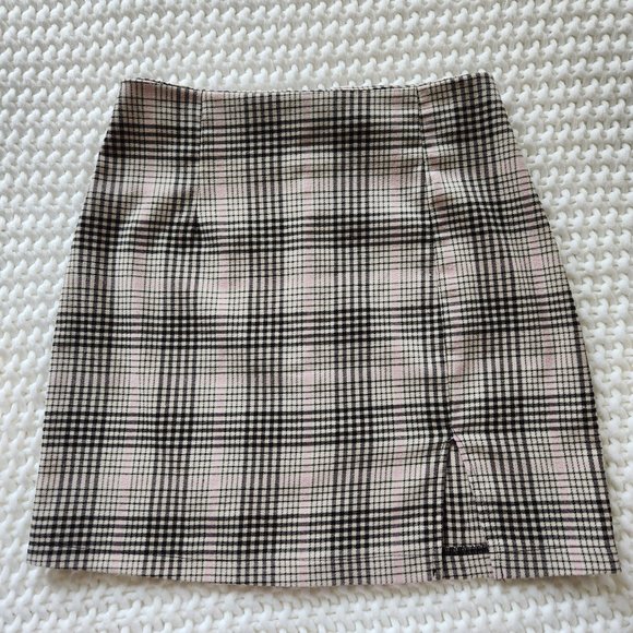 Wild Fable Plaid Side Slit Mini Skirt - Picture 3 of 5